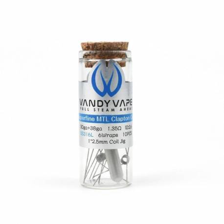 Vandy Vape SS316L Superfine MTL Clapton Coil 30ga+38ga -