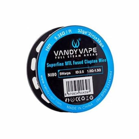 Vandy Vape Ni80 Superfine MTL Fused Clapton Wire 32GA*2 38GA -
