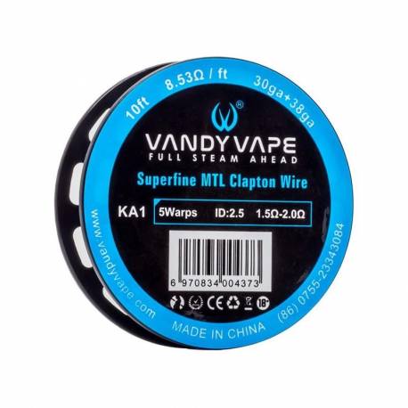 Vandy Vape KA1 Superfine MTL Clapton Wire 30ga+38ga - 10ft -